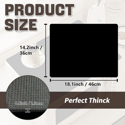 Rubber Mat for Microwave Top Cover, Nonstick Heat Resistant Multipurpose Mats, 18"x14" Non Slip Microwave Kitchen Counter Protector Mat, Sliding Fit Most Toaster Microwave Air Fryer by Apriciti