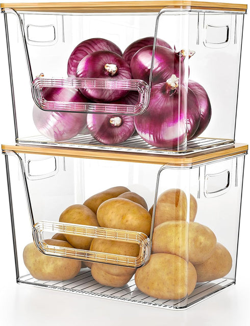 Delamu 2 Set Pantry Organizers and Storage, Trash Bag Holder Under Sink