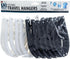 SE 12-Piece Folding Ultra Compact Travel Hangers (Black & White), Open 16-Inches, Folded 5-Inches