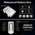 2 Pack 200 8 JMEXSUSS Battery Operated String Lights Outdoor, Total LED Modes Battery Powered Rope Lights with Remote