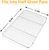 E-far Baking Cooling Rack Set of 2, 16.5"x11.5" Stainless Steel Metal Roasting Cooking Racks for Half Sheet Cookie Pans