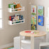 Elba Set 2 You Have Space Floating Book Shelves for Kids Room Decor, Nursery Shelves for Wall, Bookshelf, White