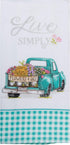 Kay Dee Designs Live Simply Truck Dual Purpose Dish Towel, 16 x 26, Various Colors