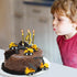 4 12 Set, Number Construction Birthday Candles, Pcs Construction Cake Toppers Digger Cake Topper for Birthday