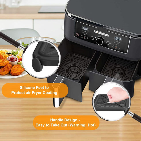 GWY Air Fryer Grill Pan - Replacement Crisper Plate for Ninja Foodi AD350CO DZ401 DZ550, Dishwasher Safe