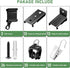 TOKPLNU Ceiling Curtain Track Accessories, Flexible Bendable Black Curtain Rail 12Ft for Ceiling Wall Mount