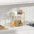 Dorhors 2 12 Countertop Tier Coffee Bar Accessories and Organizer,Multi-functional Mug Holder with Hooks,Wood Coffee