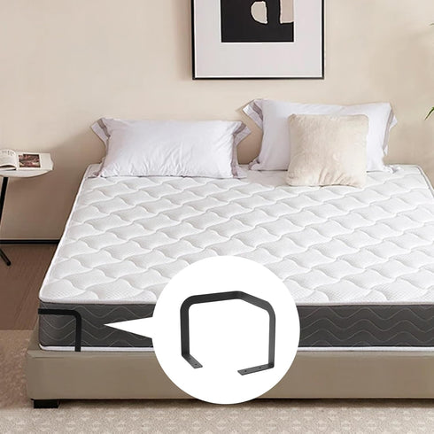Mattress Retainer Bar, 2 PCS Metal Mattress Holder, Prevents Mattress Sliding for Bedroom Bed Frame