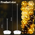 Honoson 2 Set 120 21-81 Inch Balloon Column Stand Kit for Floor with LED String Light Balloon Adjustable Height Stand