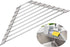 Triangle Dish Drying Rack - Roll Up Folding Stainless Steel Over The Sink Dish Drainer Mat for Kitchen (Grey)