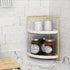 2-Tier Counter Countertop Makeup Perfume Organizer, Bathroom Corner Shelf Vanity Bedroom Storage Tray,Kitchen Spice