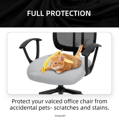 DIVA EN CAMINO DEC Stretchable Desk Chair Seat Cushion Covers - Universal Spandex Slipcover for Office Chair, Removable