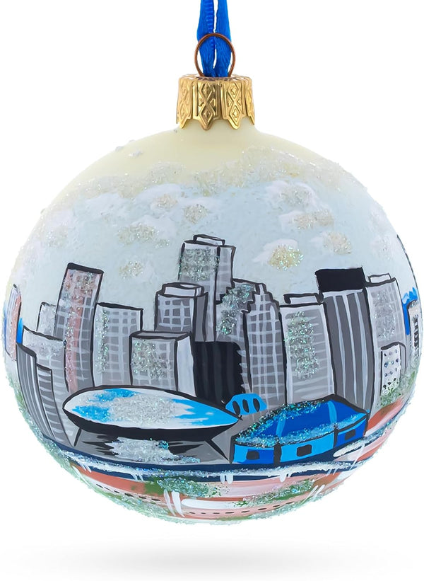 New Orleans, Louisiana Glass Ball Christmas Ornament, 3.25 Inches