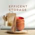 KUYUCU Small Pinch Bowls, 2.5 OZ Terracotta Sauce Cups with 2 Wooden Spoons, Set of 6 Prep Bowls, Dipping Bowls