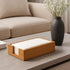 Countertop Acacia Wood Guest Towels Holder for Bathroom Napkin Holder Hand Towel Tray Flat Cocktail Napkins Holder