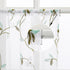 MRTREES Voile Sheer Tier Curtains, Floral Embroidered Kitchen Tiers Rod Pocket, White (2 Panels, 30x36 Inches)