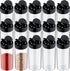 Mimorou 40 Pack Plastic Spice Jar with Shaker Lids Seasoning Containers 3.5