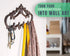 Cast Iron Wall Mounted Hanger, Vintage Design with 5 Hooks for Keys, Towels, Robes, 12.6x5.9, Brown