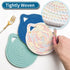 7" Cotton Trivets Set, 3Pcs Cute Cat Ear Pot Holders, Thick Heat Resistant Mats for Hot Pots and Pans, Blue