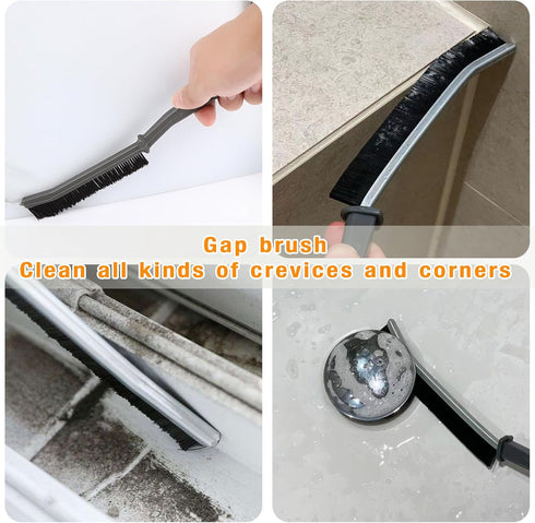 Kitchen Stove Gap Cleaning Brush Set, Hard-Bristled Nylon Scrub Brushes for Grease Grime (5 Pcs)