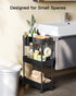 Pipishell Slim Storage Cart with Wheels, Rolling Bathroom Organizer for Narrow Spaces, Black PIUC04