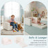 2-in-1 Tiita Kids Sofa, Toddler Chair, Convertible Children Couch to Lounger, Flip Out Kid Sofas Chair, Toddler Armrest