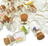 CTKcom 50pcs Mini Tiny Clear Glass Jars, 0.5ml with Cork Stoppers and Eye Screws for Crafts