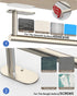 Under Cabinet Paper Towel Holder, Self Adhesive or Wall Mounted SUS304 Stainless Steel for Kitchen & Bathroom (2 Towel