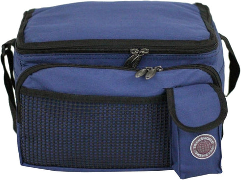 Transworld Durable Deluxe Insulated Lunch Cooler Bag - Many Colors and Sizes Available, Navy