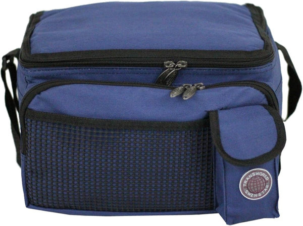 Transworld Durable Deluxe Insulated Lunch Cooler Bag - Many Colors and Sizes Available, Navy