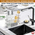 12 oz/350ml Set GMISUN Kitchen Soap Dispenser, Fl Clear Dish Soap Dispenser with Silver Sponge Holder, Customized Glass