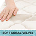 OLANLY Memory Foam Bath Mat Rug, Ultra Soft Non Slip Absorbent Bathroom Carpet, 24x16 Ivory