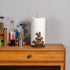 Polytree Countertop Farm Animals (Cow, Pig and Rooster) Paper Towel Holder Stand with Decoration, Hand-Carved Wood
