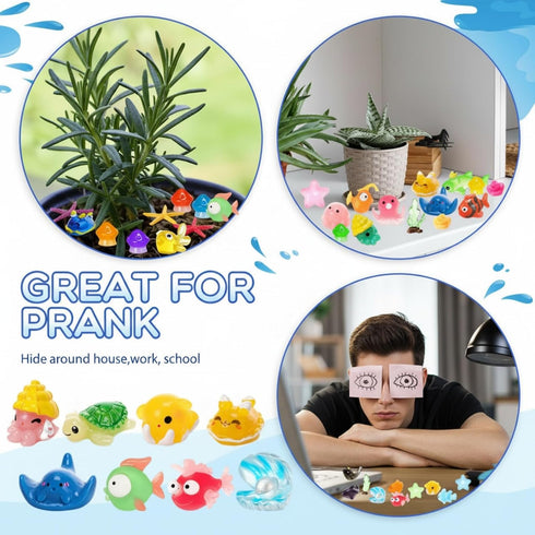 800 Barydat Pcs Mini Resin Animals Figures Bulk Miniature Garden Accessories for Pranks Hide Party Gift Duck Tiny Resin