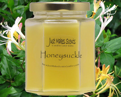 Honeysuckle Scented Blended Soy Candle | Hand Poured Spring Candles | Made in The USA by Just Makes Scents