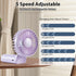 Handheld Mini Fan, Handheld/Neck/Desk 3 in 1 Small Portable Fan USB Rechargeable, 3000mAh Battery Operated Fan with LED Display, 180° Foldable Fan with 5 Speed Wind (Purple) by Leimaq