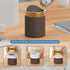 Countertop Top,0.4 DeskCarOfficeKitchen,1.5L Trash Can with Lid for Desk Gallon Stainless Steel Mini Trash Can