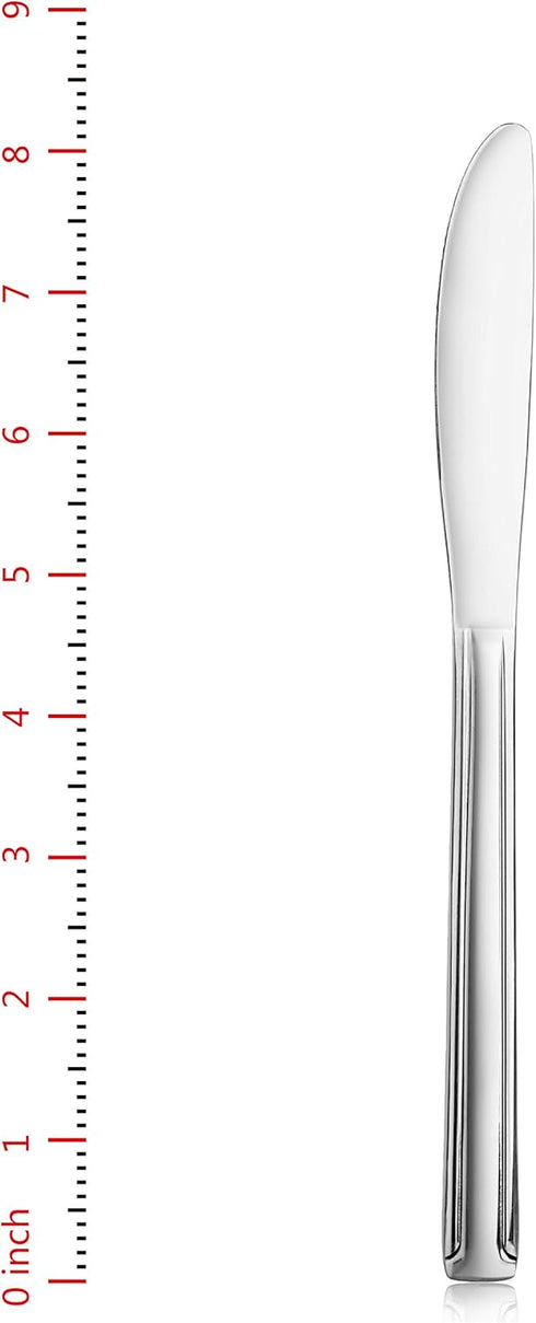 New Star Foodservice 58802 Dominion Pattern, 18/0 Stainless Steel, Dinner Knife, 8.2-Inch, Set of 12 by New Star Foodservice
