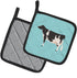 Caroline's Treasures BB7996PTHD Pot Holders - Holstein Cow Blue Check, Heat Resistant Kitchen Hot Pads, 7 1/2 x 7 1/2