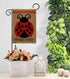 Welcome Ladybug Burlap Garden Flag - Double-Sided 12.5 x 18 Yard Decorations for Springtime Insect Wildlife