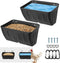 Bi fujian Chicken Feeder Waterer,Hanging Goat Feeders,5 Quart*2 Pack,Feeder Trough for Sheep Duck Poultry