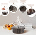Retro Round Portable Iron Mosquito Coil Holder with Handle, Fireproof Incense Holder for Home Office