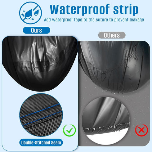 100 43L 22W 32H inch Siruiton Patio Cooler Cover - Fits Quart Rolling Cooler - Waterproof Ice Chest Protective Cover