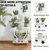 4 Plant Stand Indoor Outdoor Tier Flower Holder with Wheels Metal Plant Shelf Corner Display Rack Multi Plants Sheleves