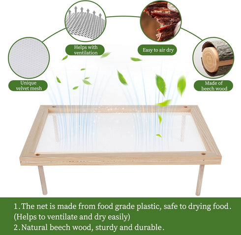 YiePhiot 2 more(4 packs) Herb Drying Rack, Wooden Herb Drying Rack, Herb Drying Storage with layer herb drying rack