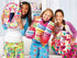 iscream Lettermania O Initial 16" Candy Collage Print Microbead Pillow, Fleece Back