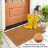 Woven Coir Doormat - 2 Pack Non-Slip Heavy Duty Welcome Mat, Easy Clean Durable Entryway Front Door High Traffic