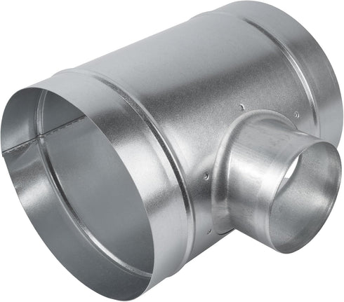 8'' Inch Duct T-Joint Splitter to 4" Inch 90° Degree Branch Connector for Exhaust Systems, T-Shaped Metal Junction