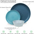 Grow Forward 24-piece Premium Wheat Straw Dinnerware Sets for 8 - Unbreakable Microwave Safe Plastic Plates and Bowls