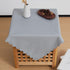 24 24 Inch Small Square Grey Tablecloth x Polyester Fabric Washable Table Cover Decorative Wrinkle Resistant Solid